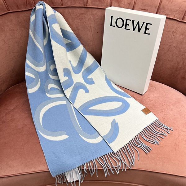 入手困難品！【ロエベ】アナグラム スカーフ 偽物 カシミヤ loi19980