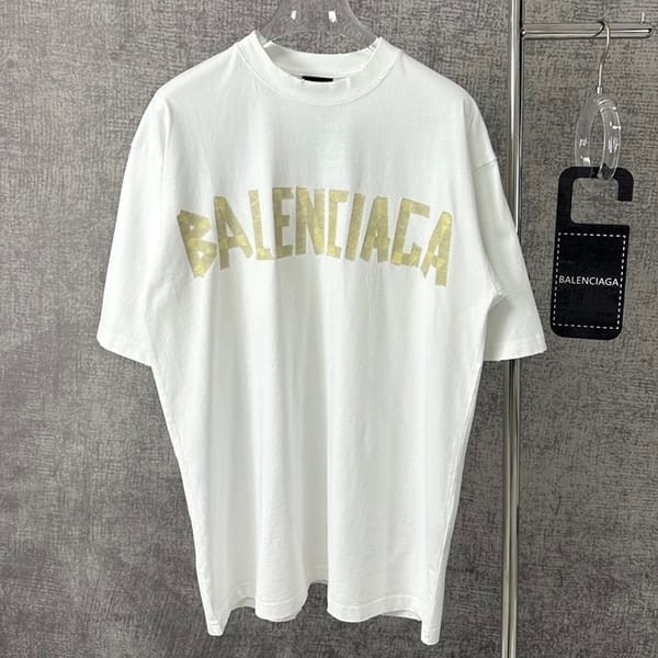 売上総額１位！バレンシアガ メンズ コットンロゴTシャツ フェイク bab75631