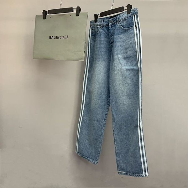 セレブ多数愛用バレンシアガ × アディダス デニムパンツ スーパーコピー bay12823