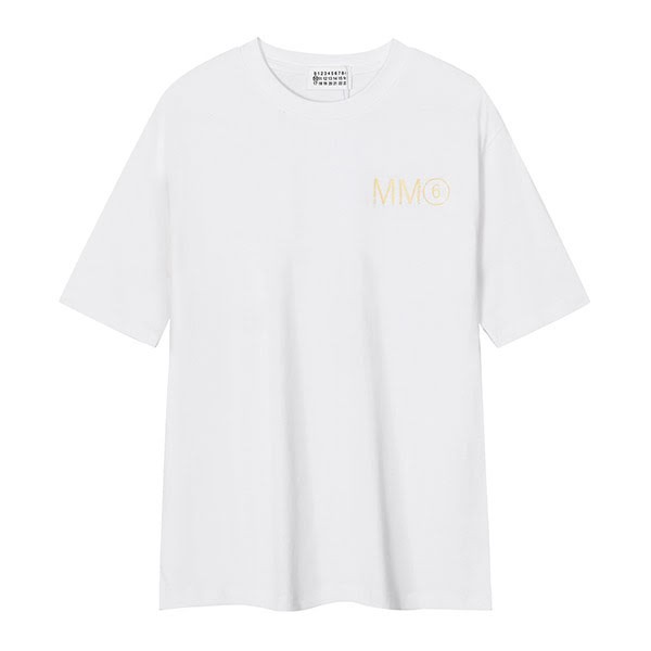 エムエムシックス ロゴプリント クルーネック 半袖Tシャツ コピー Mai46104