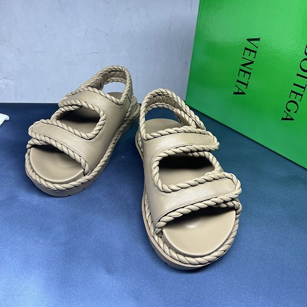 特別sale関税込【ボッテガヴェネタ 偽物】ジャック フラット サンダル box19062