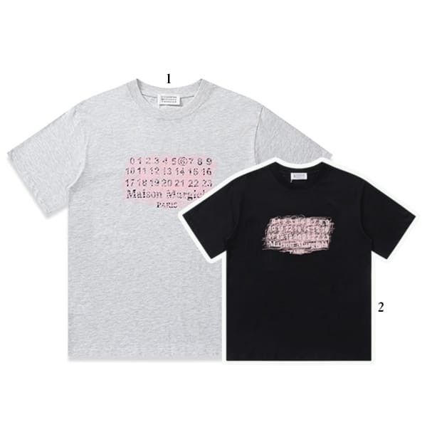ブティック♪MM6 メゾンマルジェラ n級品 ロゴ 半袖 Tシャツ 2色 Man40049