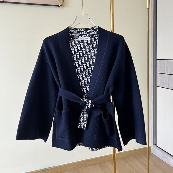 お気に入り♪ディオール◇ベルト付き KIMONO ジャケット 偽物◇リバーシブル des91145