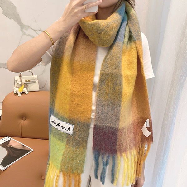 【即日配送】アクネストゥディオズ 偽物 モヘアチェックスカーフ acj67315