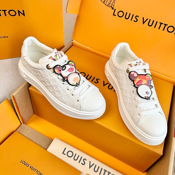 村上隆コラボ☆ルイヴィトン 偽物 LV × TM タイムアウトライン スニーカー 1AGZGQ